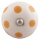 Mustard Polka Dotted Ceramic Floral Wine Stopper